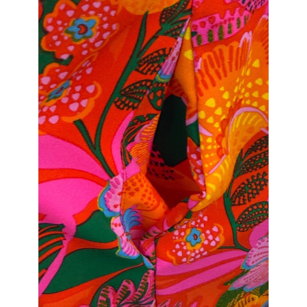Sugarlips Idalia Tie Back Floral Maxi Dress Large Bright Tropical Boho Sundress - Picture 8 of 10